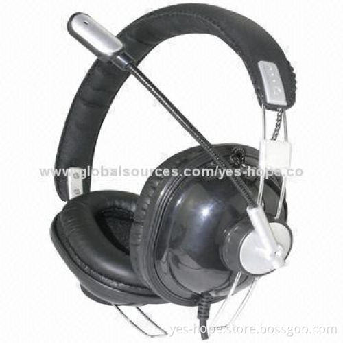 High-quality Stereo Wired Computer Headphones with Mic, Fashionable Design